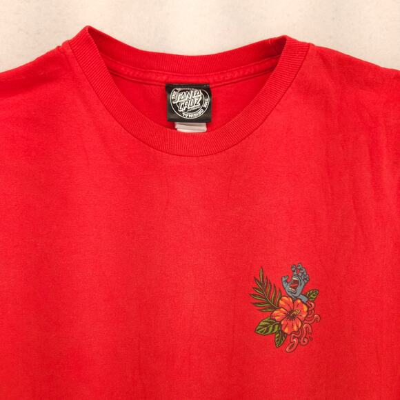 Santa Cruz Casual Crew Neck Short Sleeve Graphic T Shirt Mens Size S Red - Picture 1 of 9